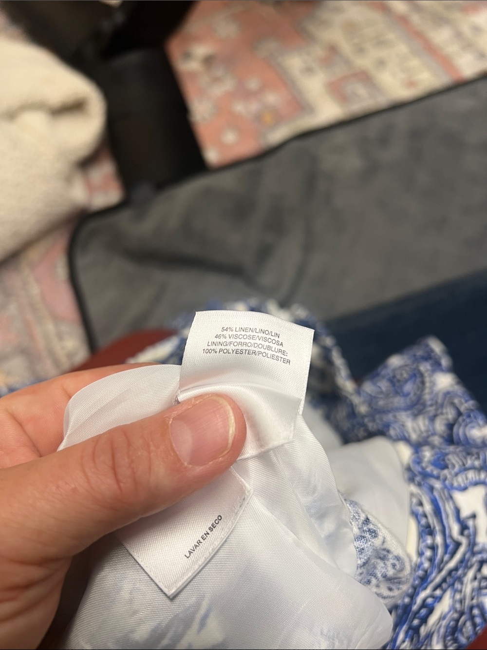 Anne Klein White & Navy Paisley Midi Dress - Picture 4 of 4